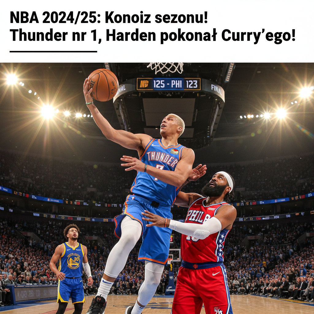 NBA 2024/25: Koniec sezonu! Thunder nr 1, Harden pokonał Curry’ego!
