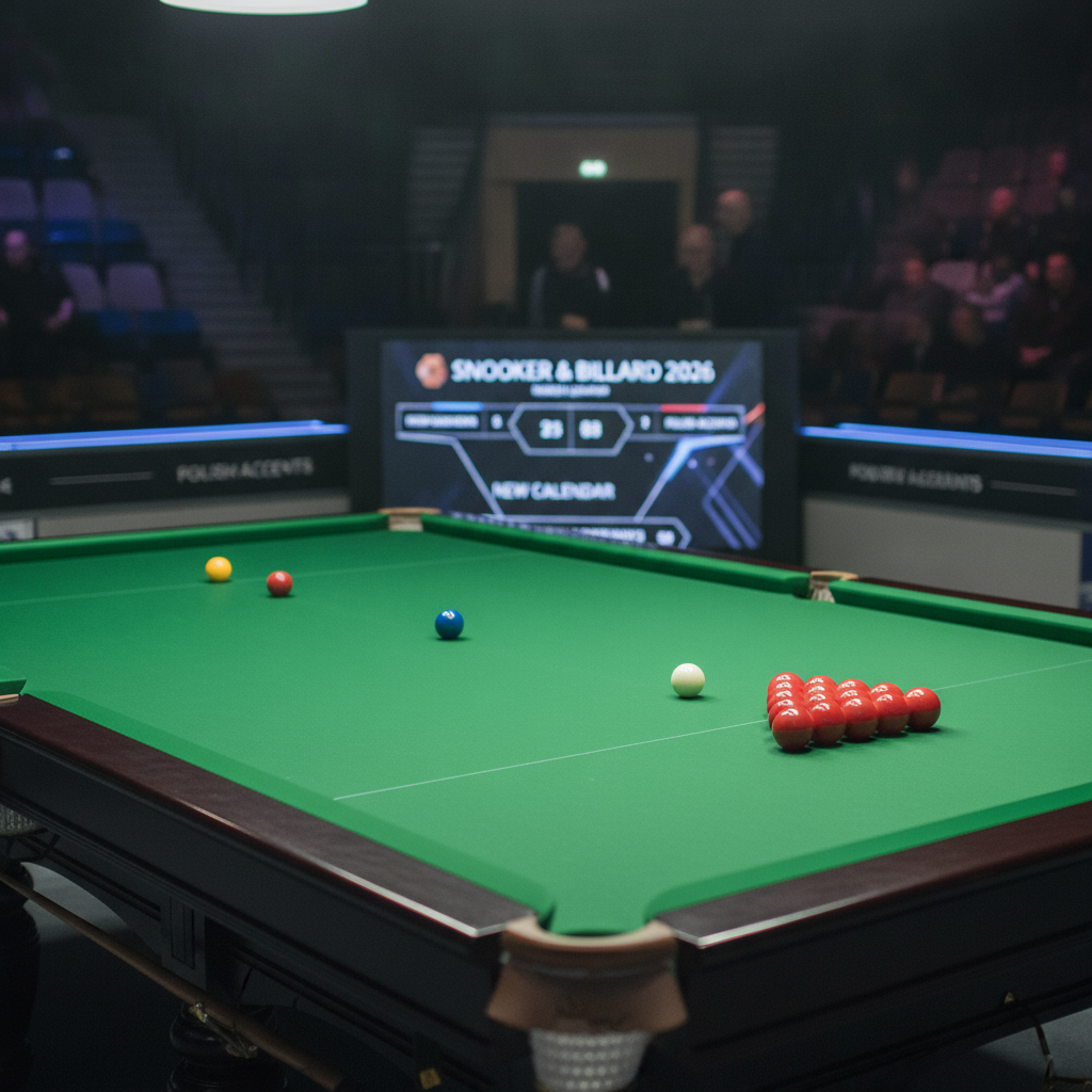 Snooker i bilard 2026: nowy kalendarz, wyniki i polskie akcenty